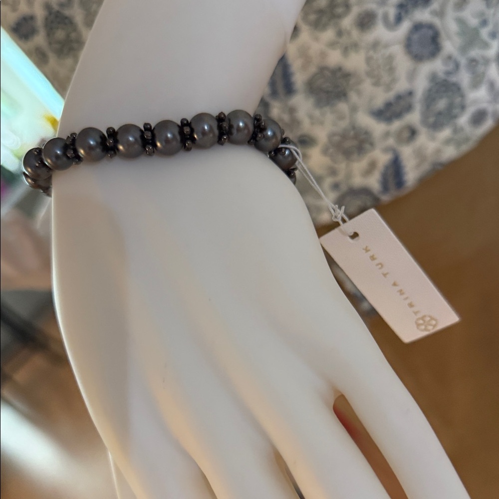 Trina Turk Charcoal Beaded Bracelet